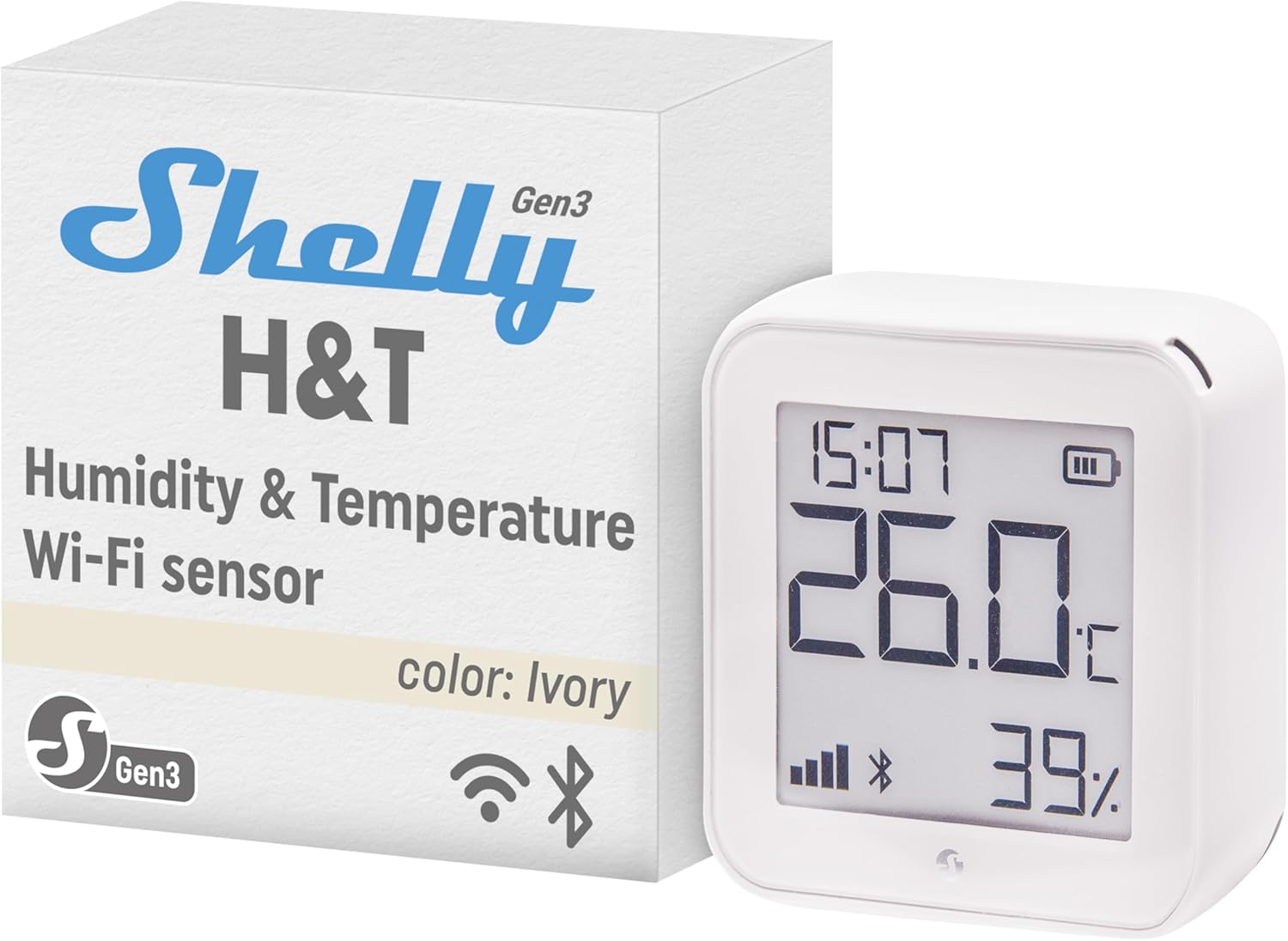 Shelly Plus H&T Gen. 3 Farbe Matte Ivory - SMARTBLU