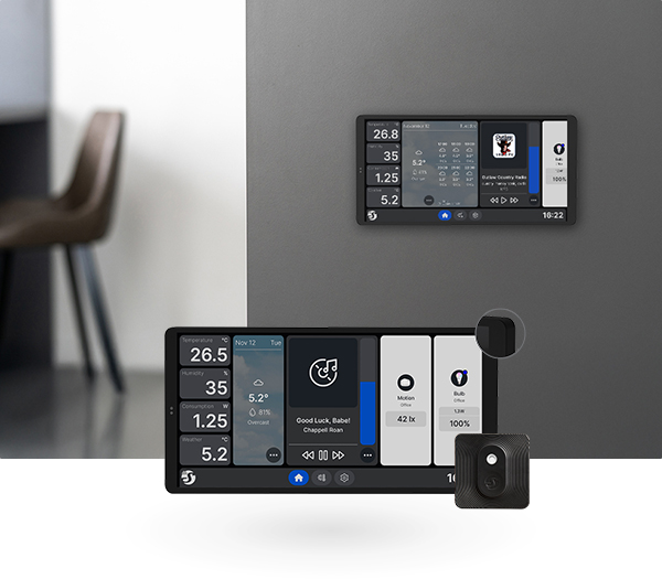 Shelly Wall Display X2 + BLU H&T schwarz - SMARTBLU 
