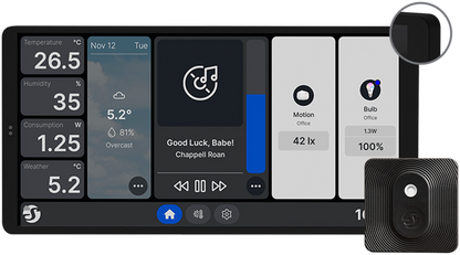 Shelly Wall Display X2 + BLU H&T schwarz - SMARTBLU 