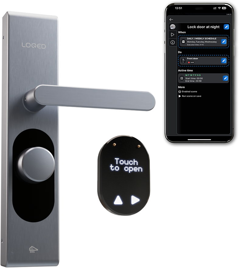 Shelly LOQED Touch Smart Lock Edelstahl Stainless Steel - SMARTBLU 
