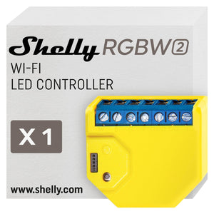 Shelly · Montaggio a incasso · “RGBW2” · Controller luci LED · WLAN 