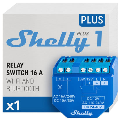 Shelly podometni "Plus 1" rele max 16A 1 kanal WLAN BT